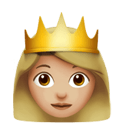 Emoji 👸🏼 Principessa: Carnagione Abbastanza Chiara su Apple iOS 17.4.
