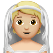 Émoji 👰🏼 Personne Mariée Avec Voile : Peau Moyennement Claire sur Apple iOS 17.4.