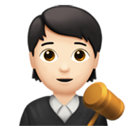 Emoji 🧑🏻‍⚖️ Giudice: Carnagione Chiara su Apple iOS 17.4.