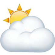 Emoji ⛅ Sole Coperto su Apple iOS 17.4.
