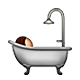 Emoji 🛀 Persona Che Fa Il Bagno su Apple iOS 4.0.