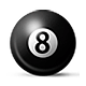 🎱 Emoji Bola Negra De Billar en Apple iOS 4.0.