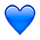 Emoji 💙 Cuore Azzurro su Apple iOS 4.0.