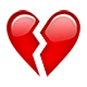 Émoji 💔 Cœur Brisé sur Apple iOS 4.0.