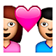 Emoji 💑 Coppia Con Cuore su Apple iOS 4.0.