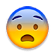 Emoji 😨 Faccina Impaurita su Apple iOS 4.0.