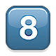 Emoji 8️⃣ Tasto: 8 su Apple iOS 4.0.