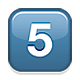 Emoji 5️⃣ Tasto: 5 su Apple iOS 4.0.