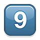 Émoji 9️⃣ Touches : 9 sur Apple iOS 4.0.