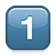 Émoji 1️⃣ Touches : 1 sur Apple iOS 4.0.