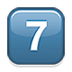 Émoji 7️⃣ Touches : 7 sur Apple iOS 4.0.