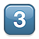 3️⃣ Emoji Teclas: 3 en Apple iOS 4.0.