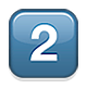 Émoji 2️⃣ Touches : 2 sur Apple iOS 4.0.