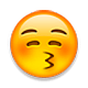 😚 Emoji Cara Besando Con Los Ojos Cerrados en Apple iOS 4.0.