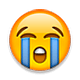😭 Emoji Rosto Chorando Aos Berros na Apple iOS 4.0.