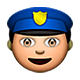 Emoji 👮 Agente Di Polizia su Apple iOS 4.0.