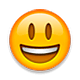Emoji 😃 Faccina Con Un Gran Sorriso E Occhi Spalancati su Apple iOS 4.0.