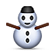 ⛄ Emoji Schneemann ohne Schneeflocken Apple iOS 4.0.