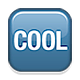 🆒 Emoji Wort „Cool“ in blauem Quadrat Apple iOS 4.0.