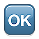 🆗 Emoji Großbuchstaben OK in blauem Quadrat Apple iOS 4.0.