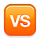 🆚 Emoji Großbuchstaben VS in orangefarbenem Quadrat Apple iOS 4.0.