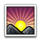 🌄 Emoji Sonnenaufgang über Bergen Apple iOS 4.0.