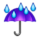 ☔ Emoji Regenschirm im Regen Apple iOS 4.0.