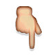 👇 Emoji nach unten weisender Zeigefinger Apple iOS 4.0.