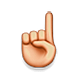 ☝️ Emoji Indicador Apontando Para Cima na Apple iOS 4.0.