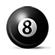 🎱 Emoji Bola Negra De Billar en Apple iOS 5.0.