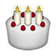 🎂 Emoji Bolo De Aniversário na Apple iOS 5.0.