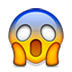 😱 Emoji Rosto Gritando De Medo na Apple iOS 5.0.
