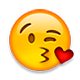 Emoji 😘 Faccina Che Manda Un Bacio su Apple iOS 5.0.
