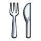 Émoji 🍴 Couteau Et Fourchette sur Apple iOS 5.0.