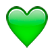 💚 Emoji Coração Verde na Apple iOS 5.0.