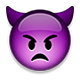 👿 Emoji Cara Enfadada Con Cuernos en Apple iOS 5.0.