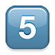 Émoji 5️⃣ Touches : 5 sur Apple iOS 5.0.