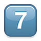 7️⃣ Emoji Teclas: 7 en Apple iOS 5.0.