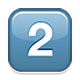 Émoji 2️⃣ Touches : 2 sur Apple iOS 5.0.