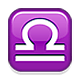 Emoji ♎ Segno Zodiacale Della Bilancia su Apple iOS 5.0.