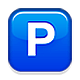 🅿️ Emoji Großbuchstabe P in blauem Quadrat Apple iOS 5.0.