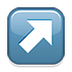 Emoji ↗️ Freccia Rivolta Verso Destra Che Punta In Alto su Apple iOS 5.0.