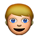 Emoji 👱 Persona Bionda su Apple iOS 5.0.