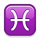 Emoji ♓ Segno Zodiacale Dei Pesci su Apple iOS 5.0.