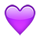 💜 Emoji Coração Roxo na Apple iOS 5.0.