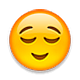 Emoji 😌 Faccina Sollevata su Apple iOS 5.0.