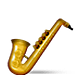🎷 Emoji Saxofón en Apple iOS 5.0.