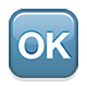 🆗 Emoji Großbuchstaben OK in blauem Quadrat Apple iOS 5.0.