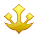 🔱 Emoji Emblema De Tridente na Apple iOS 5.0.