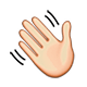 👋 Emoji Mano Saludando en Apple iOS 5.0.